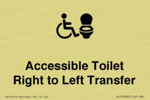 Accessible Toilet with Right to Left Transfer